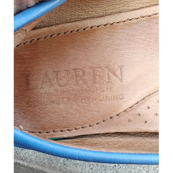 Blue Ralph Lauren leather loafers sz 6 - Picture 7 of 8